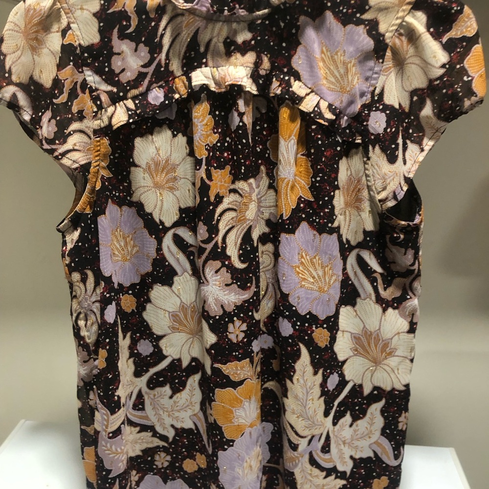 Christian Siriano Multicolor Floral Blouse